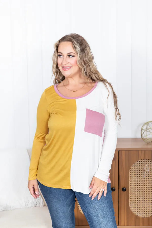 Glow Up Color Block Top