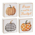 Pause and Be Thankful Patchwork Pumpkin Squares