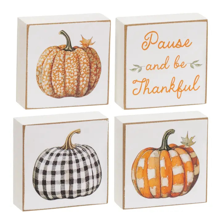 Pause and Be Thankful Patchwork Pumpkin Squares