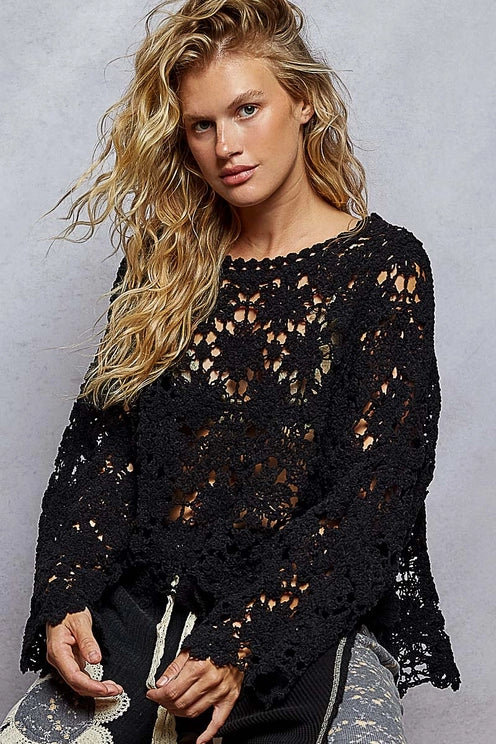 Oh So Chenille Crochet Sweater