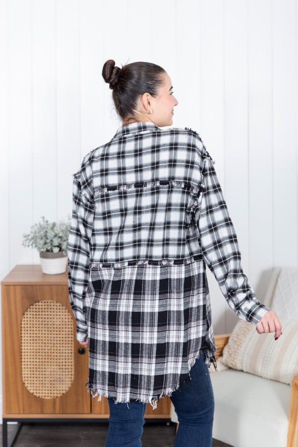 True Representation Plaid Shacket