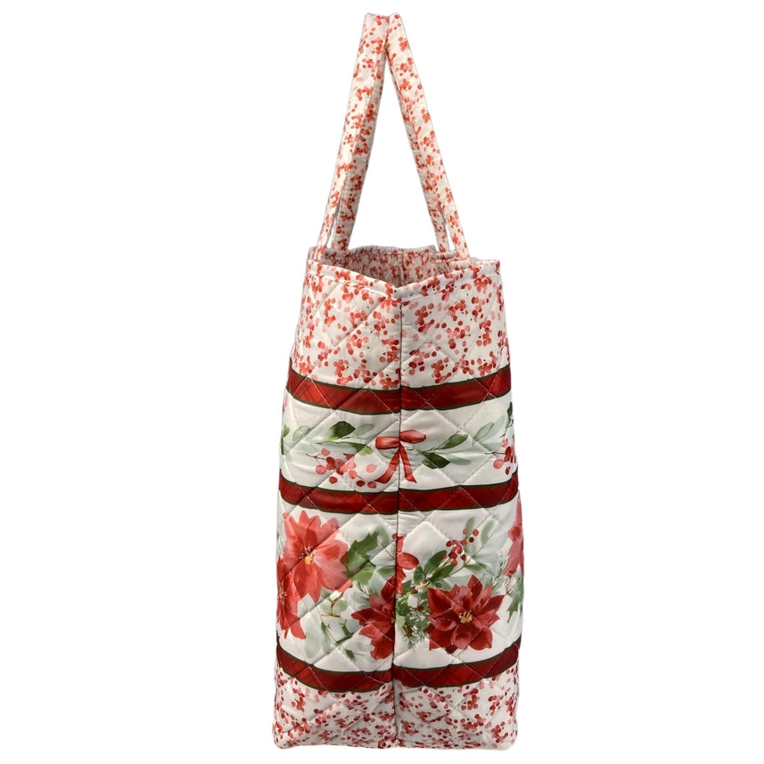 Quilted Holiday Tote Bag