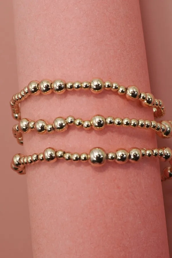 Multi Layer Ball Chain Beaded Bracelet