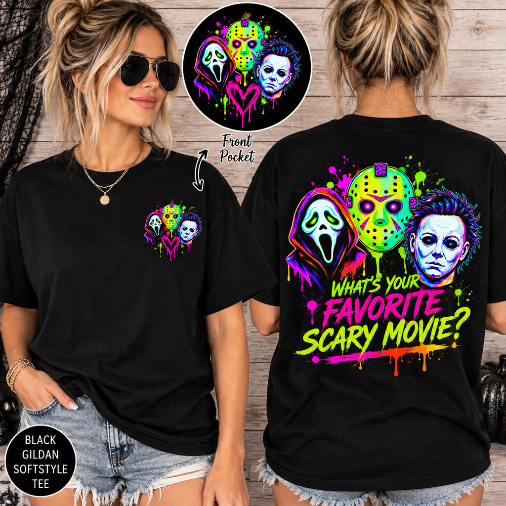 Neon Horror Baddies Graphic Tee