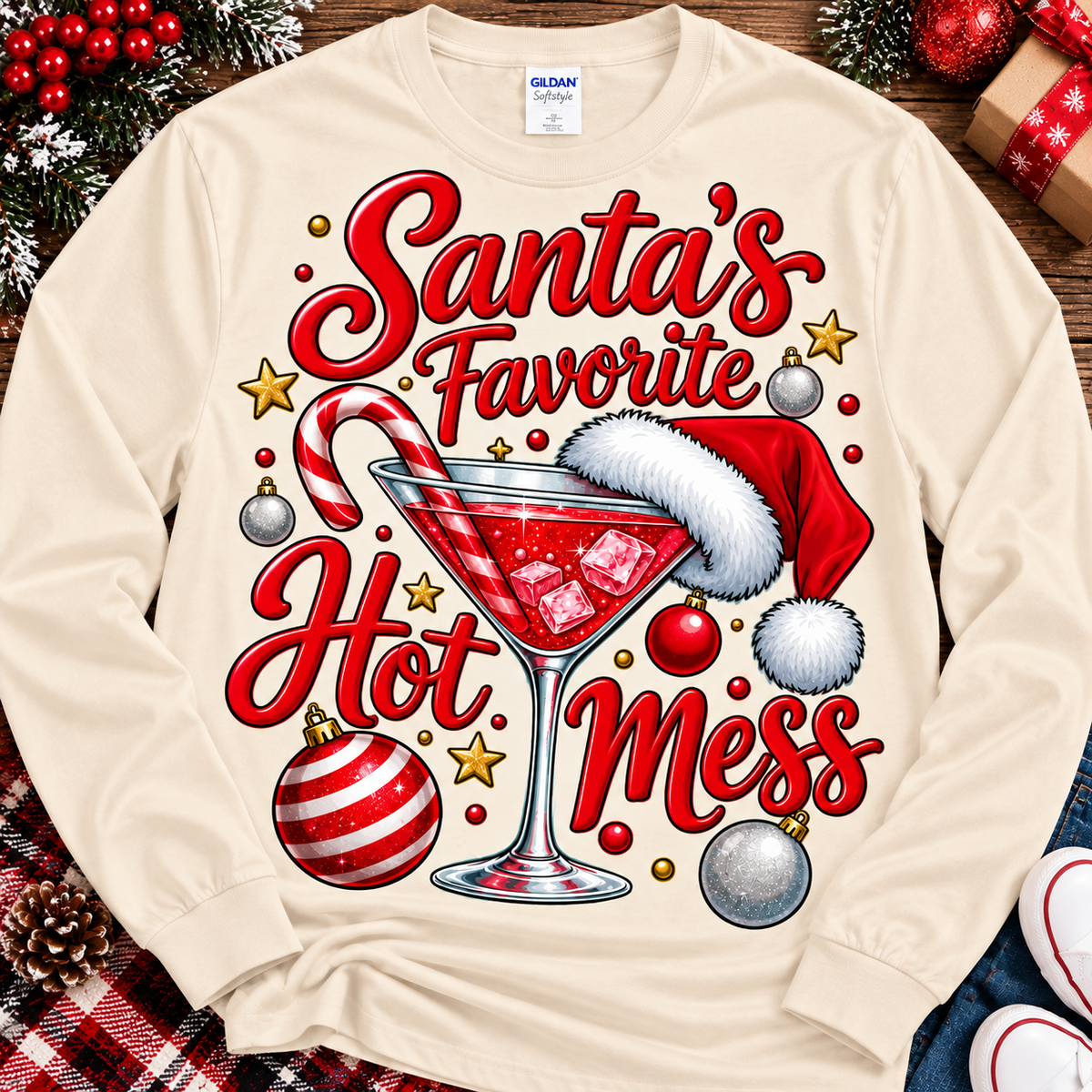 Santa's Favorite Hot Mess Graphic Tee