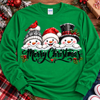 Merry Christmas Snowmen Graphic Tee