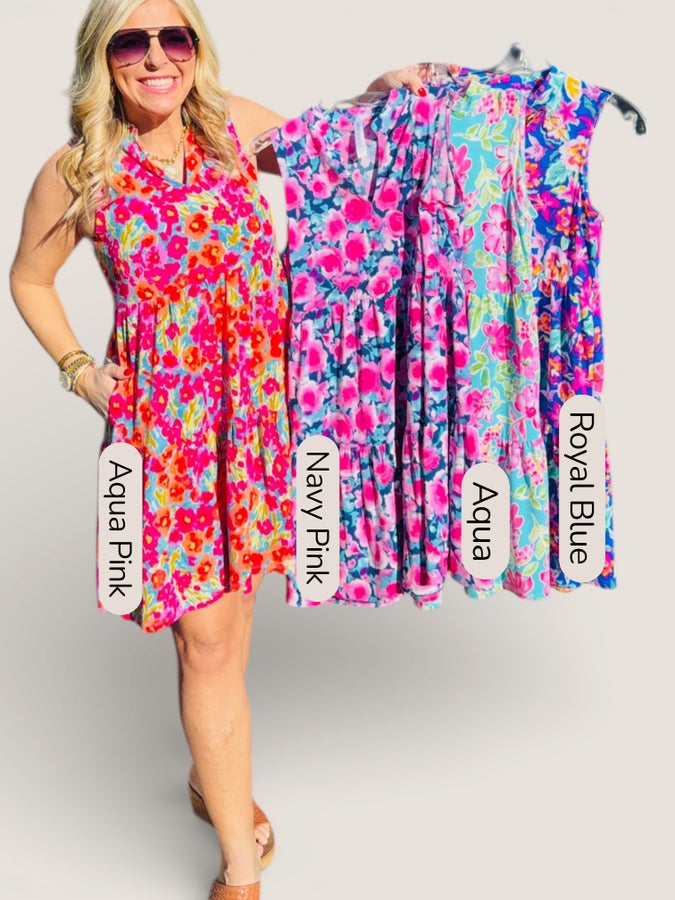 Liz Printed Tiered Dress