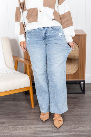 The Josie Wide Leg Mica Jean - 0
