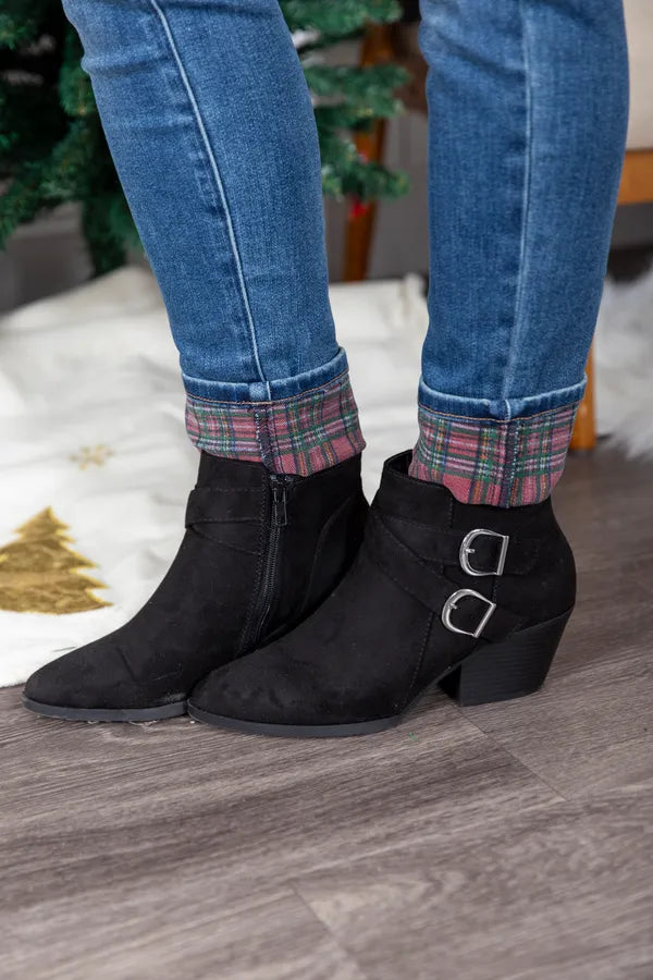 The Jingle Belle Plaid Cuff Judy Blue Jeans