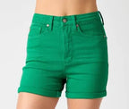 (4 Colors) The Penelope Tummy Control Judy Blue Shorts