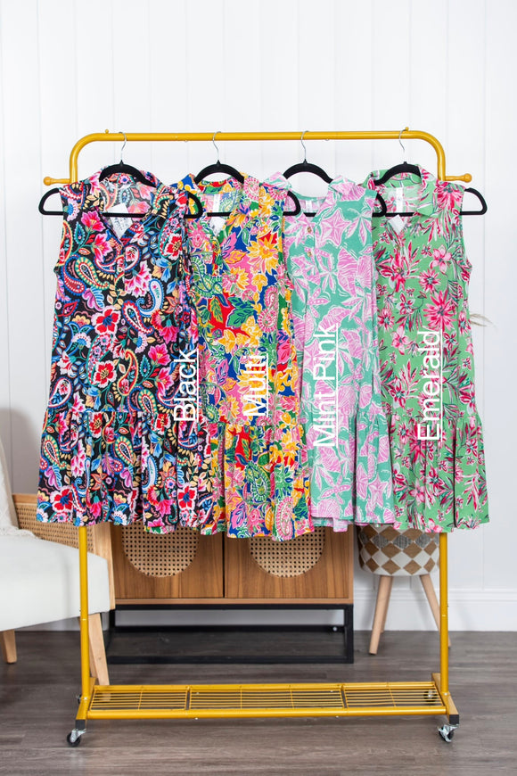 Coral Sands Printed Dress