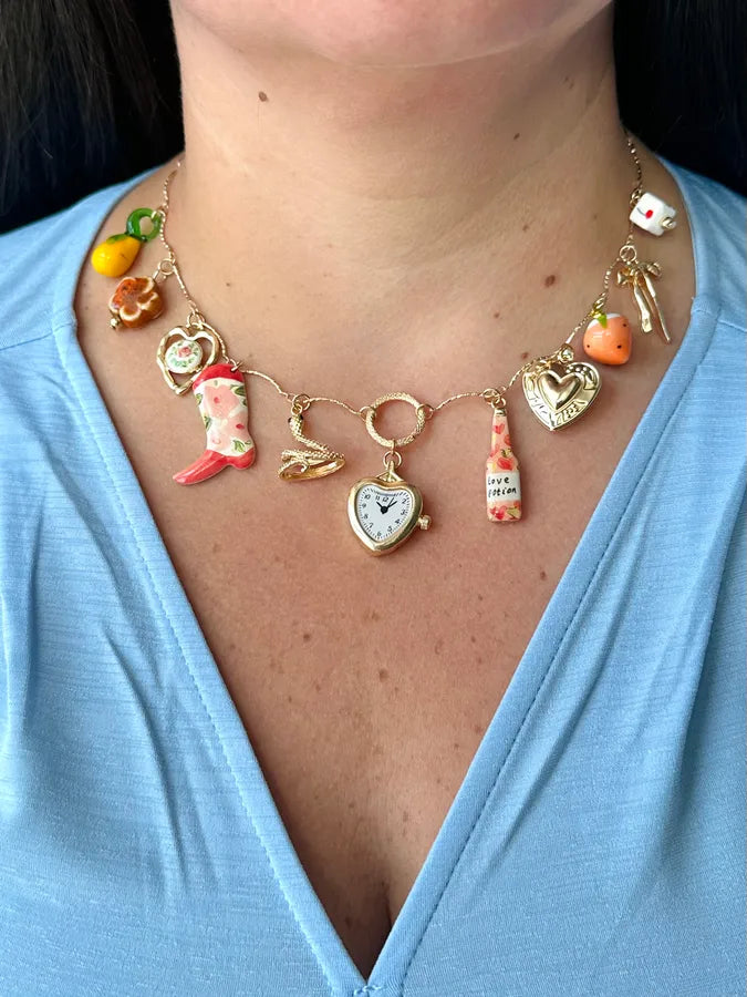 Western Boot & Multi Charm Choker