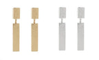 Chunky Rectangle Bar Drop Earrings