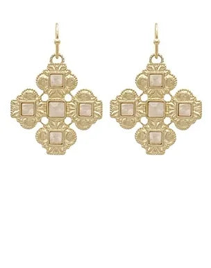 Cross Drop Earrings
