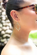 Double Layer Spiral Teardrop Earrings