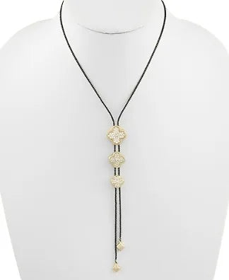 Twotone Clover Pendant Necklace