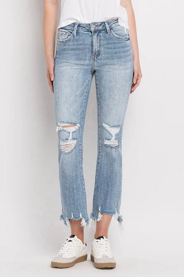 The Delaney Cropped Flare Lovervet Jeans