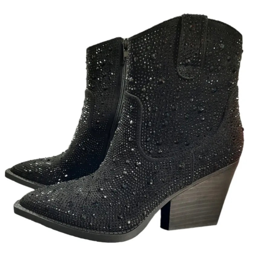 Karen Rhinestone Booties
