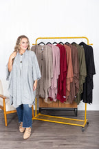 Flowy Draped Poncho Top