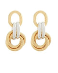Twotone Linked Ring Earrings