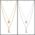 Layered Western Style Pendant Necklace Set