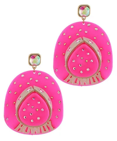 Howdy Cowboy Hat Earrings