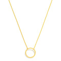 Chain Link Hoop Pendant Necklace