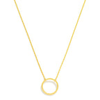Chain Link Hoop Pendant Necklace