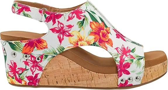 Corky Multi Floral Carley Wedge