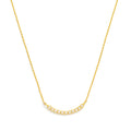 Dainty Curved Bar Pendant Necklace