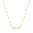 Dainty Curved Bar Pendant Necklace