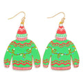 Acetate Christmas Sweater Drop Earrings