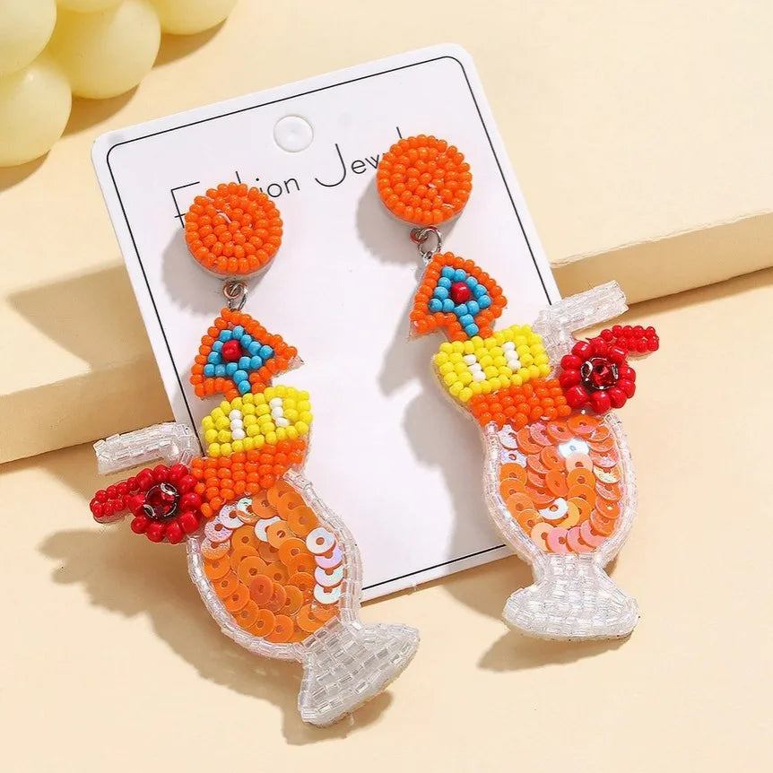 Beaded Cocktail Earrings