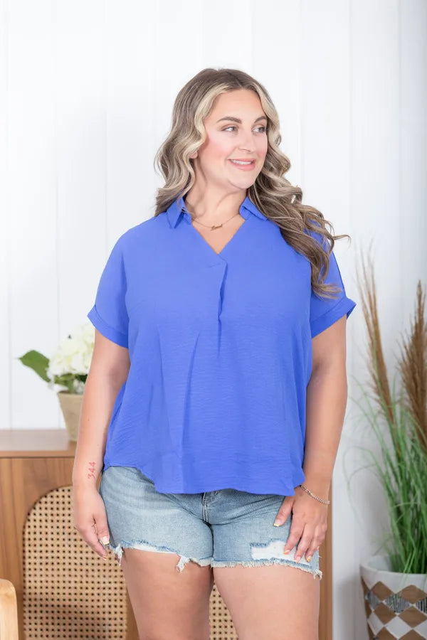 Real Karma Collared Top