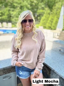 Essential Luxe Corded Sweatshirt