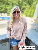 Essential Luxe Corded Sweatshirt