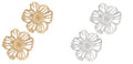 Flower Textured Metal Earrings