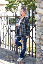 Plaid Hoodie Shacket