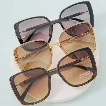 Polycarbonate Oversized Round Lens Sunglasses