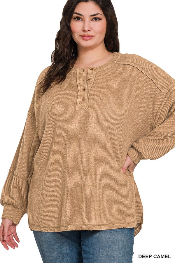 All Day Ease Henley Sweater