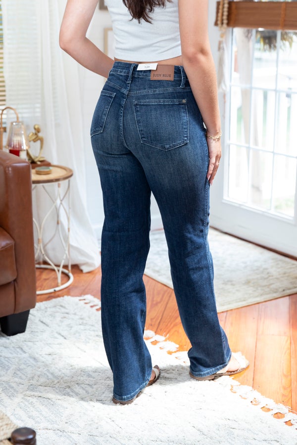 The Tara Mid Rise Tummy Control Judy Blue Jeans