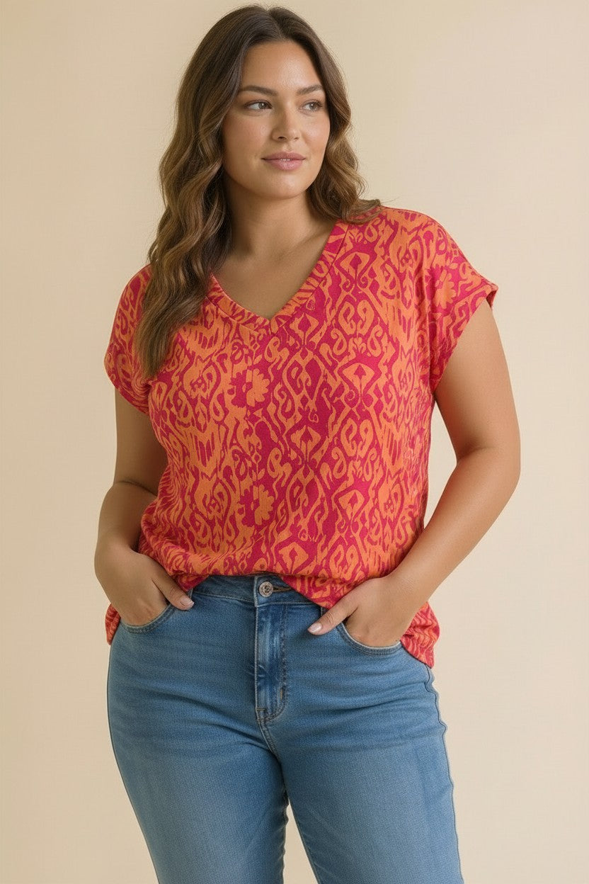 Island Escape Printed Top