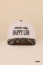 Happy Wife Happy Life Snapback Hat