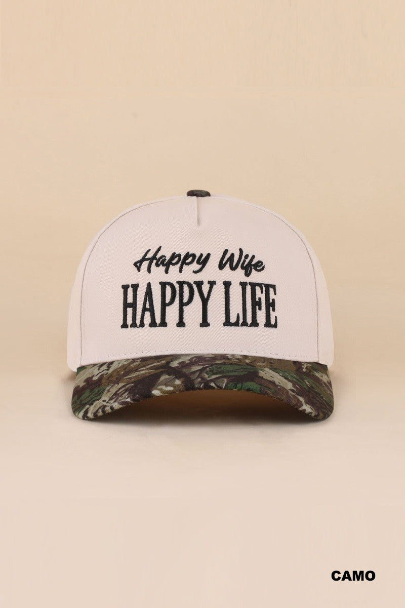 Happy Wife Happy Life Snapback Hat