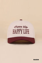 Happy Wife Happy Life Snapback Hat