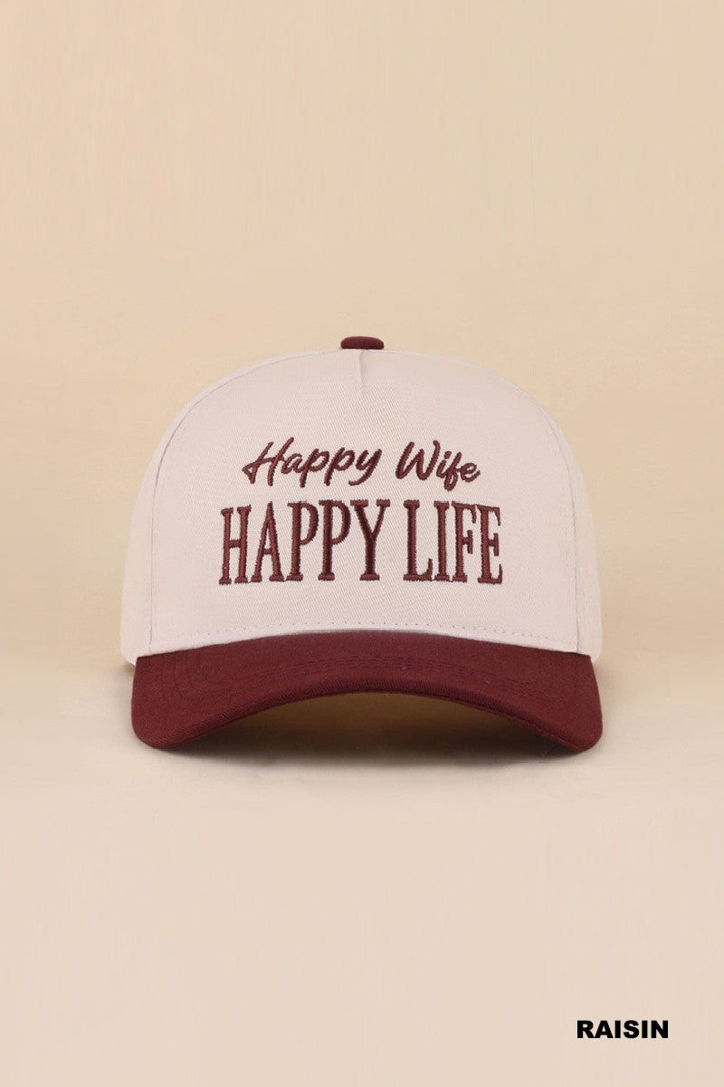 Happy Wife Happy Life Snapback Hat
