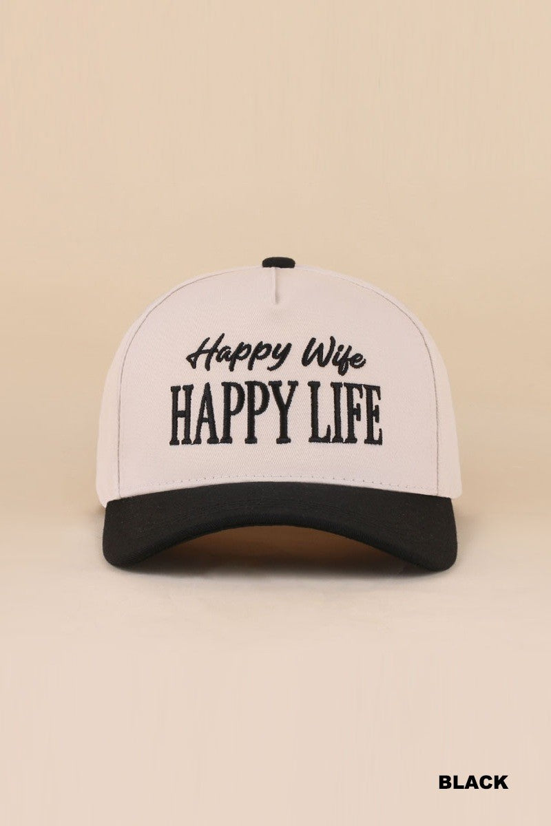 Happy Wife Happy Life Snapback Hat