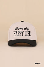 Happy Wife Happy Life Snapback Hat