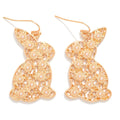 Filigree Studded Easter Bunny Drop Earrings