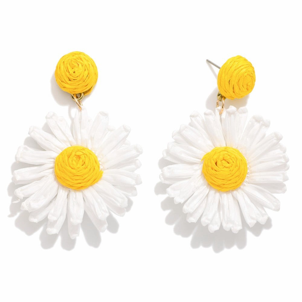 Raffia Daisy Earring